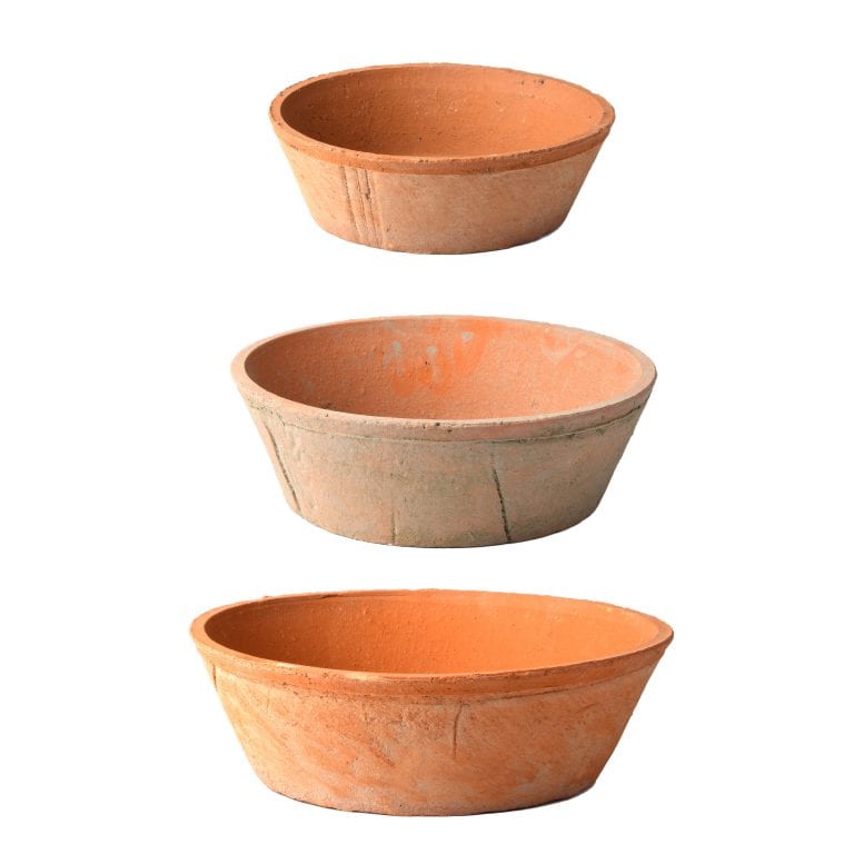 Aged Terracotta Set Of Round Bowls Esschert Design Usa