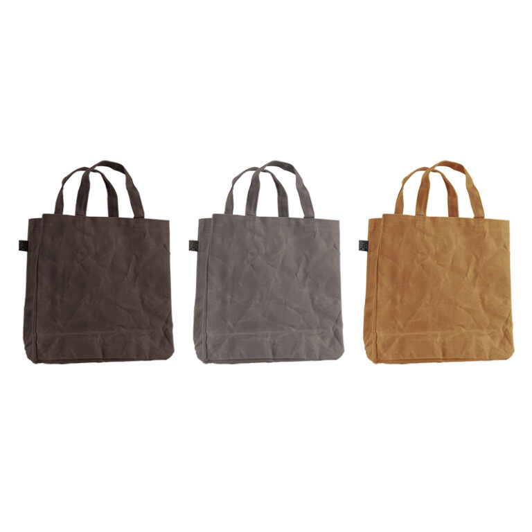 Waxed Canvas Shopping Bag, 3 Asst. Colors - Small - Esschert Design USA