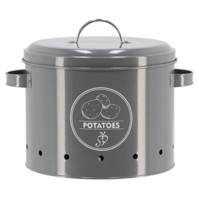 Potato Storage Tin, Charcoal