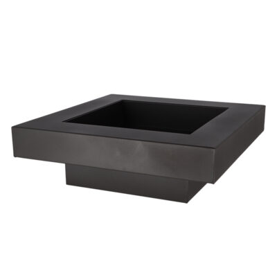 Modern Square Fire Bowl, Metal