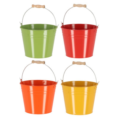 Shades of Nature Bucket, 4 Asst. Colors - Small