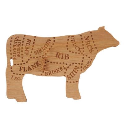 Cow Cutting Board, Bamboo - Small