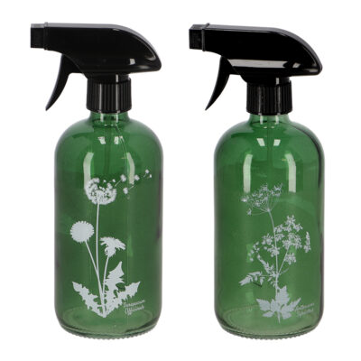 Wildflower Spray Bottle, Glass, Green, 2 Asst. Styles