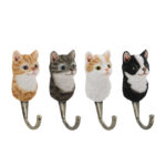 Cat Hook, Resin, 4 Asst. Styles