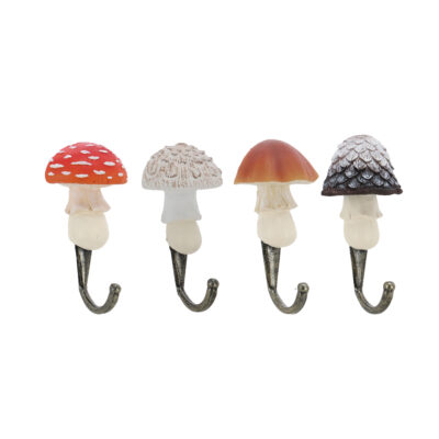 Mushroom Hook, Resin, 4 Asst. Styles