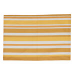 Striped Place Mat, Orange, Cotton