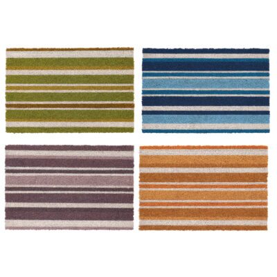 Stripped Doormat, 4 Asst. Colors