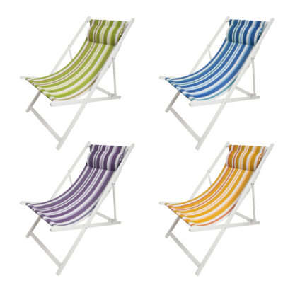 Striped Deck Chair, 4 Asst. Colors